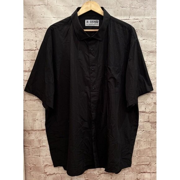Dixxon Shirt Mens 4X Black Performance Bamboo Series Button Up Short Sleeve - Picture 1 of 3